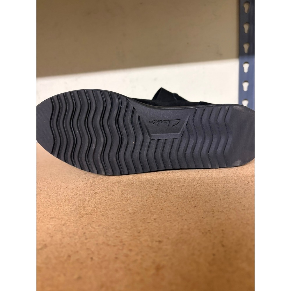 Clarks Black Suede Slip-On Flats - Picture 2 of 2